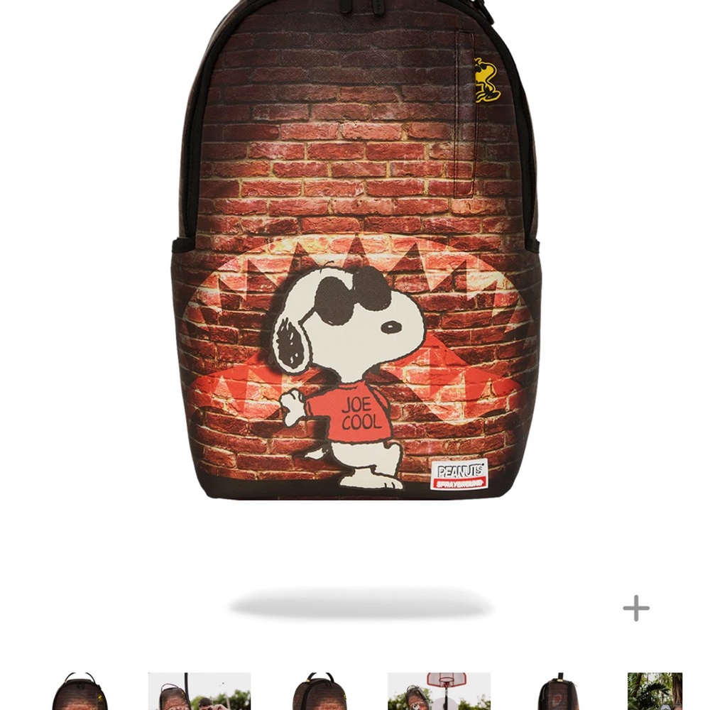 Peanuts Snoopy Joe Cool Backpack - Brown and Red (Firm Price)
